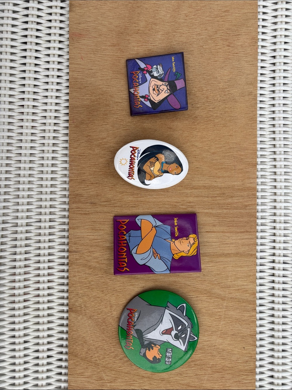 Disney Pocahontas Character Pin Set - Purple, Green, White